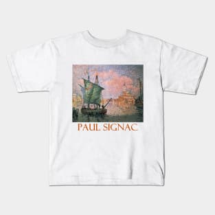 Venice - The Pink Cloud by Paul Signac Kids T-Shirt